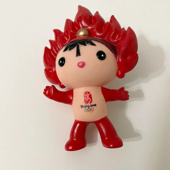 2008 Set of 5 Beijing Summer Olympics Vinyl  Figures Mascots 3.5 Inch Tall - Picture 5 of 16